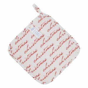 Agarradera Cuadrada Rojo Christmas HECHO AQUÍ 21 X 20 Cm