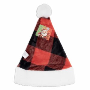 Gorro Navideño Santa Cuadros CAESAR'S FACTORY Talla Mediana