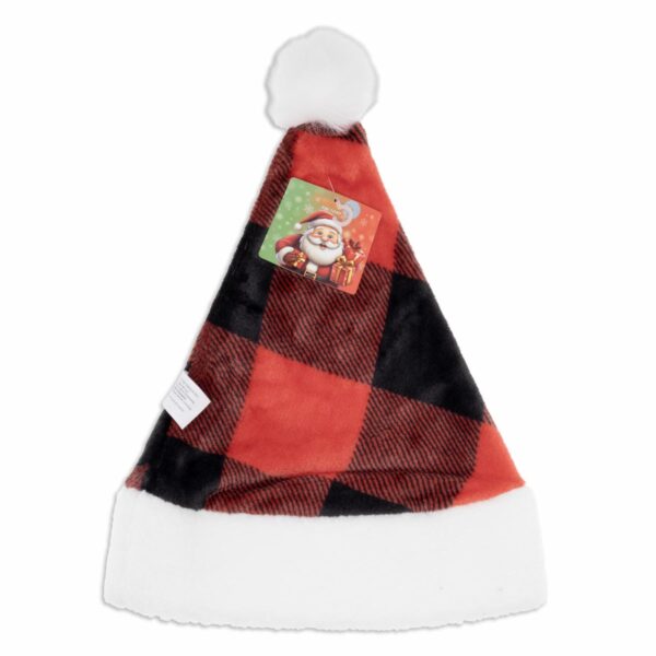 Gorro Navideño Santa Cuadros CAESAR'S FACTORY Talla Mediana