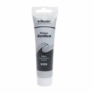 Pintura Acrílica Metálica Plata BESTER 60 Ml