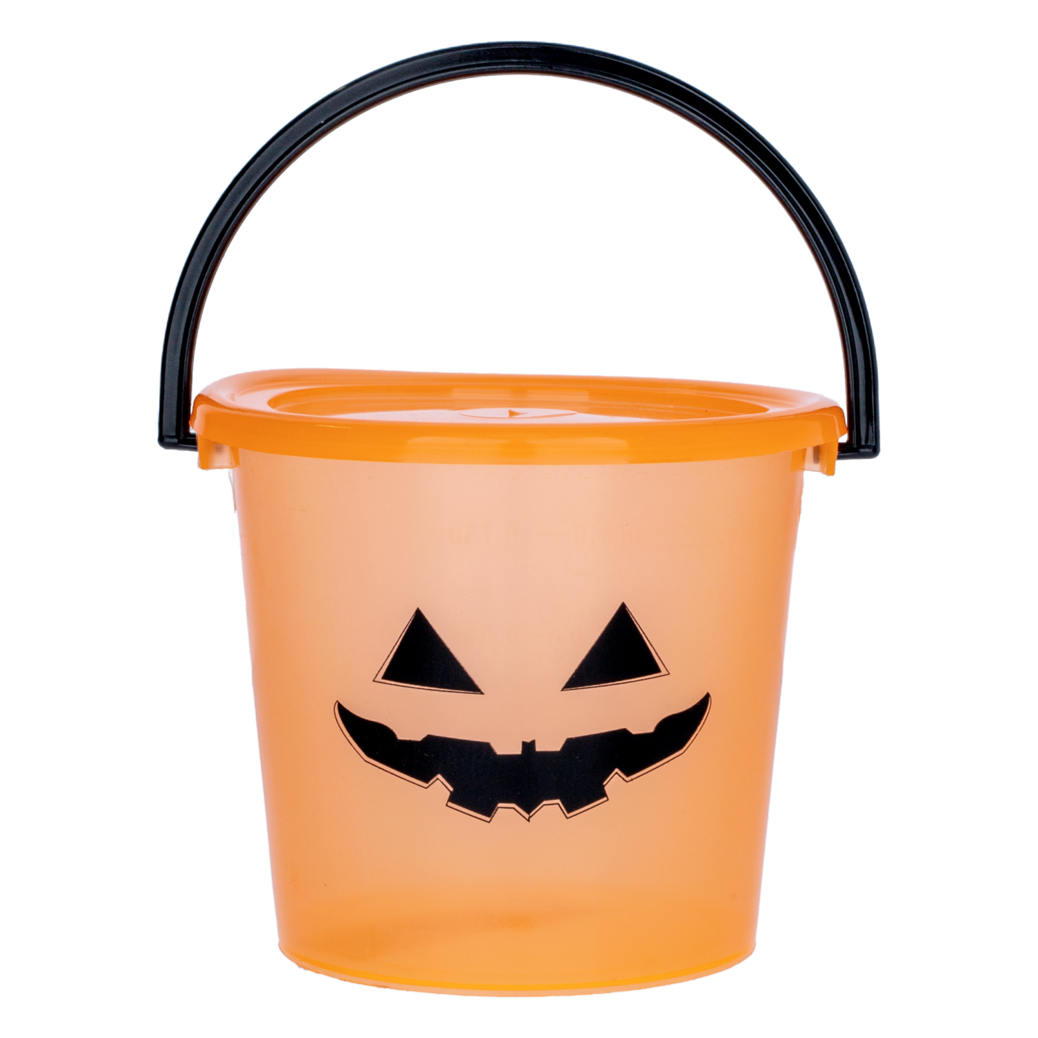 Balde Halloween Naranja Con Tapa Lila PLAPASA 1 Litro - Imagen 2