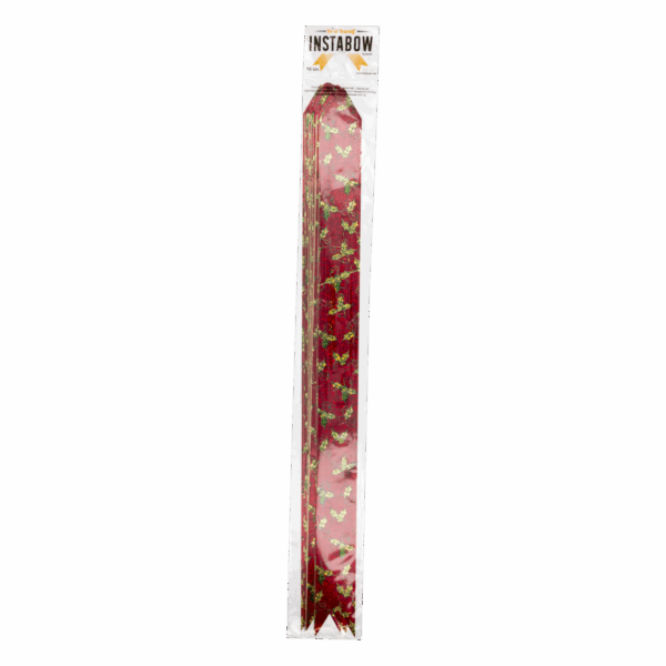 Lazos Navideños Mágicos Para Regalos Diseño Metálico Cherries 32 Mm INSTABOW X 10 Uds - Imagen 2