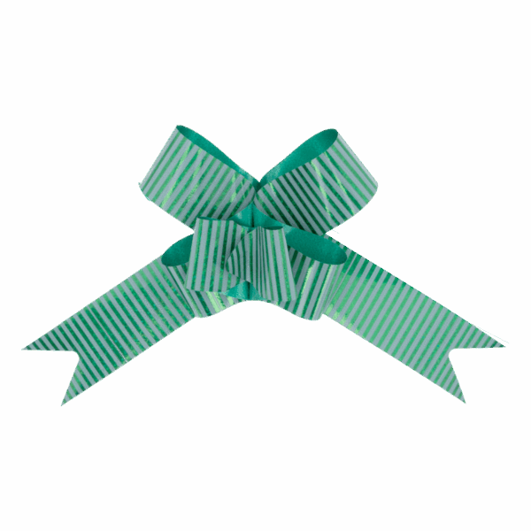 Lazo Mágico Para Regalos Verde Impreso Paralelos Negro SPLENDOR 42 Cm X 19 Mm - Imagen 4