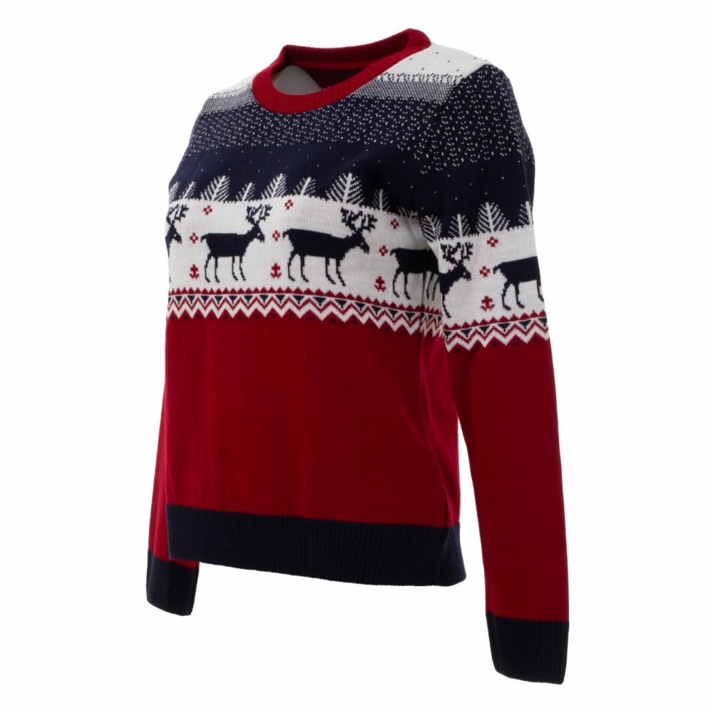 Sweaters Navidad Con Diseño De Reno Mangas Largas Cuello Redondo TREND & STYLE - Imagen 4