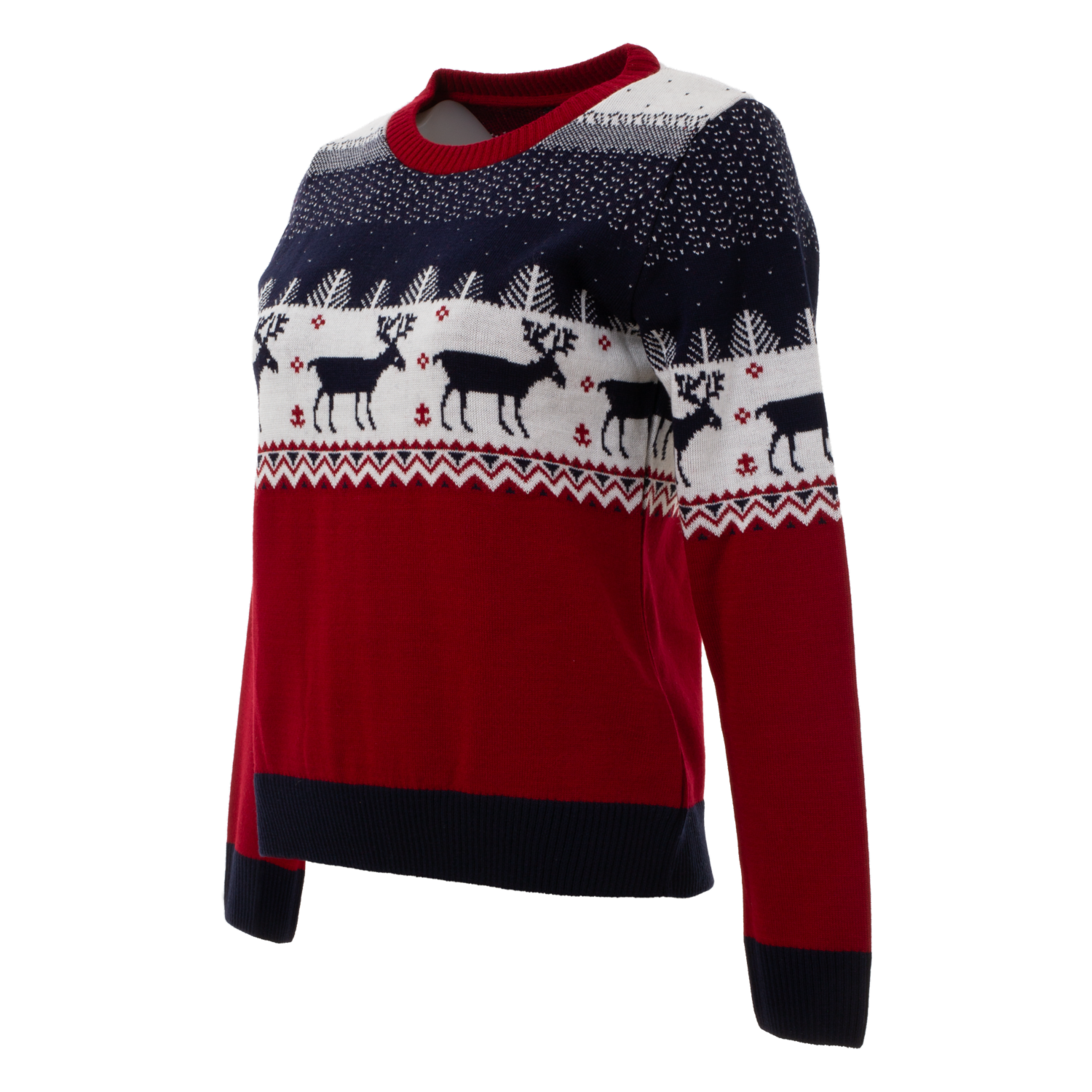 Sweaters Navidad Con Diseño De Reno Mangas Largas Cuello Redondo TREND & STYLE - Imagen 3