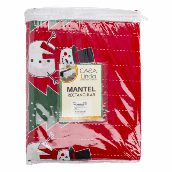 Mantel De Mesa Navideño Noga Muñecos 250X145 CM CASA LINDA 8 Puestos - Imagen 2