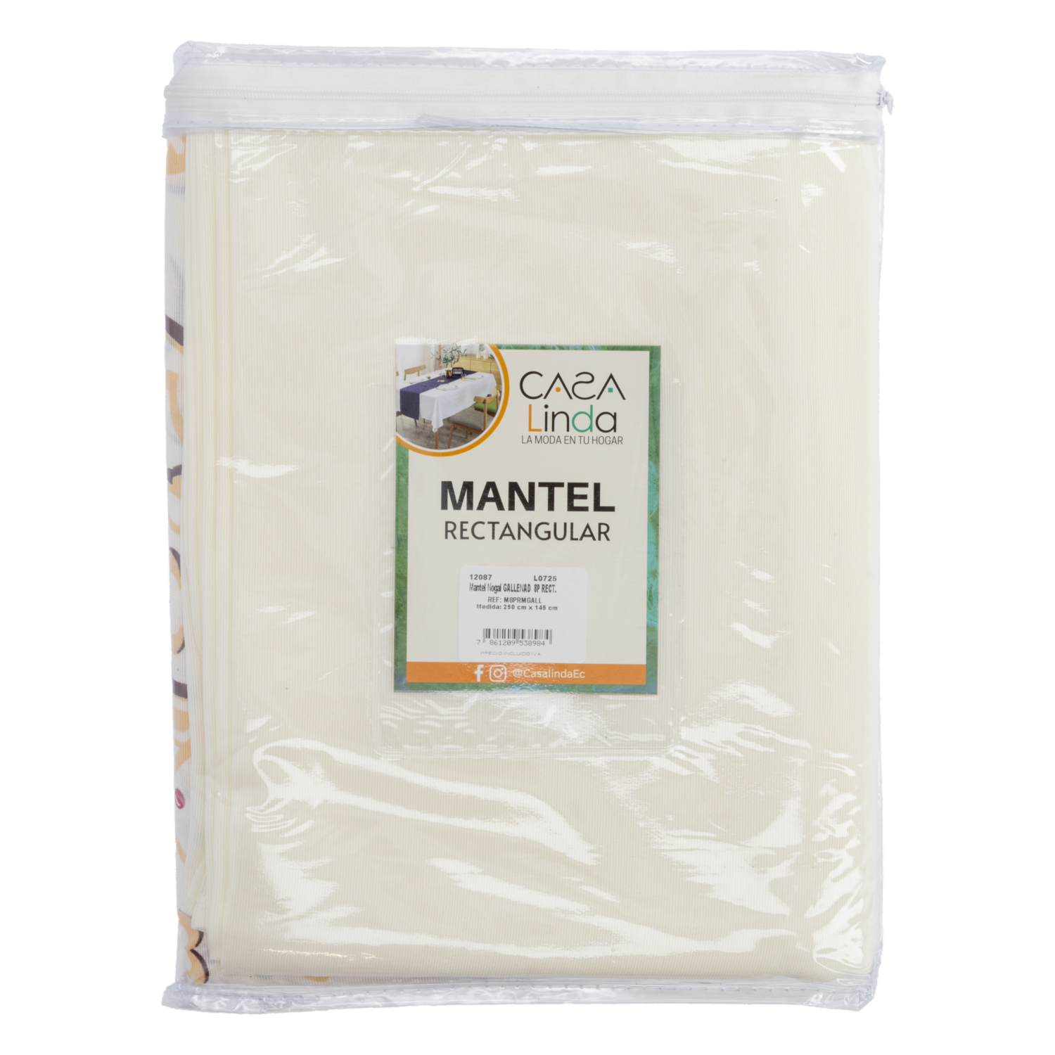 Mantel De Mesa Navideño Diseño Galleta 250X145 CM CASA LINDA 8 Puestos - Imagen 2