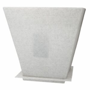 Macetero Deco Stone Caliza Cuadrado Bajo Gris CASA PICA 17 Litros