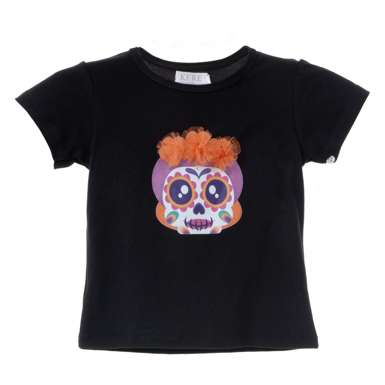 Camiseta Estampada Catrina Manga Corta, Cuello Redondo HALLOWEEN - Imagen 2