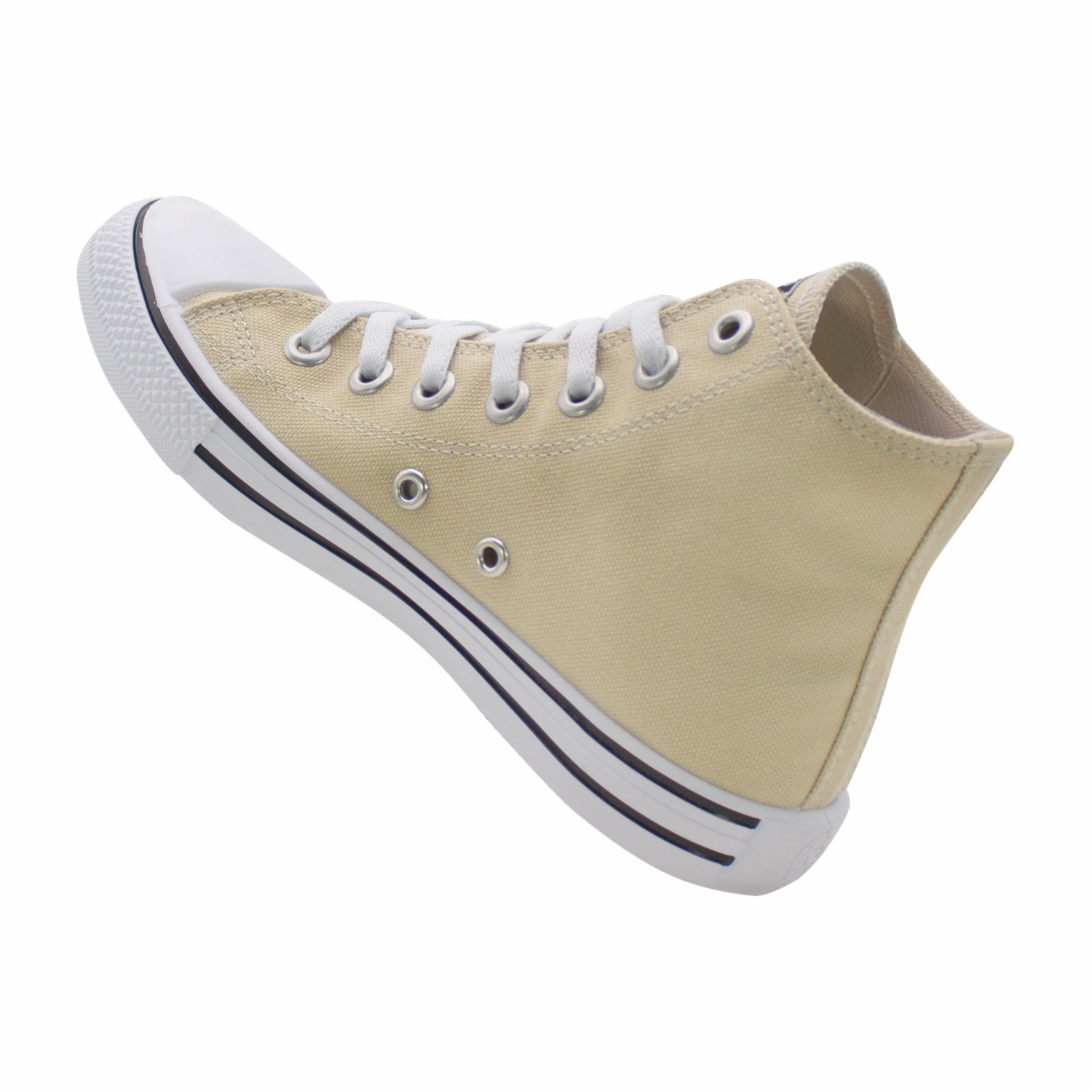 Zapato De Lona Ares Tobillo Alto Beige Y Blanco VENUS - Imagen 4