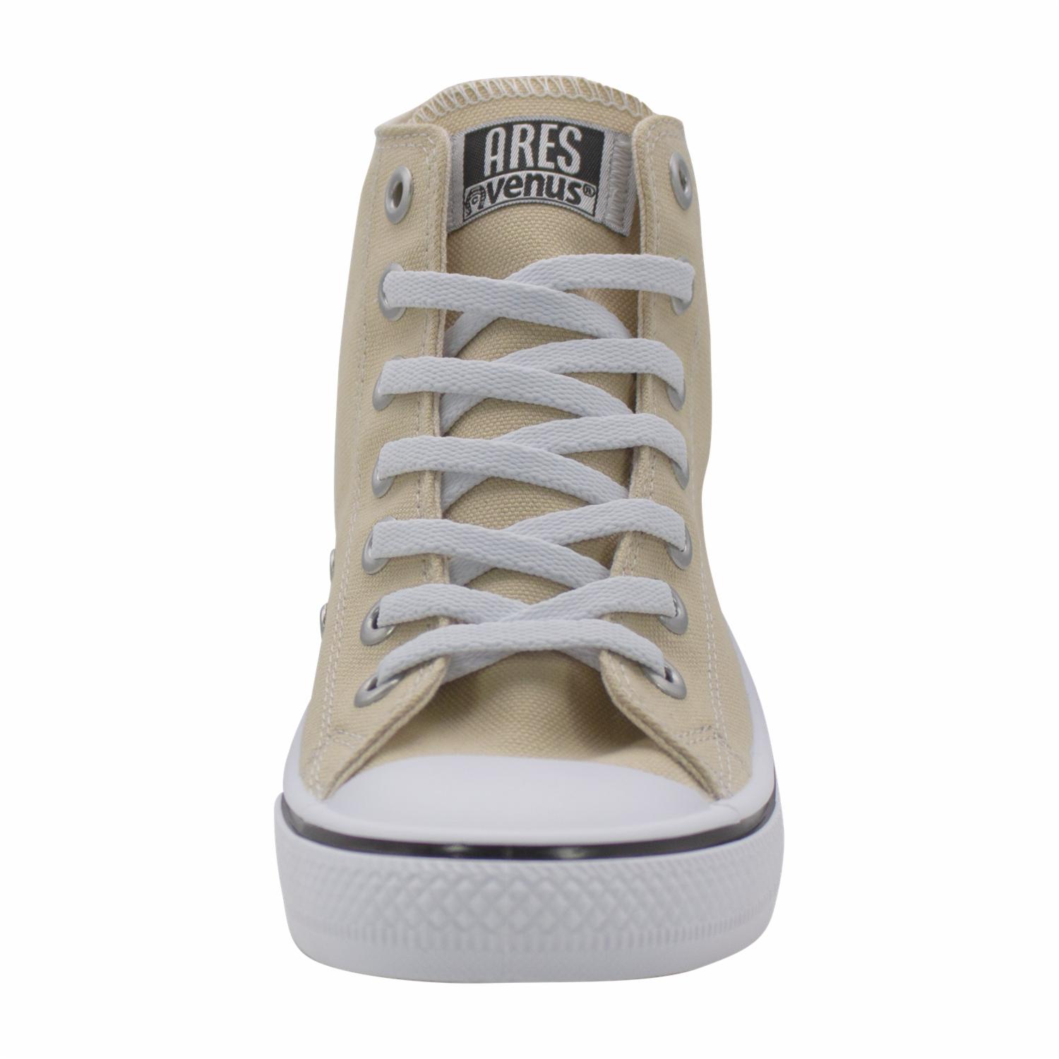 Zapato De Lona Ares Tobillo Alto Beige Y Blanco VENUS - Imagen 5