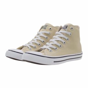 Zapato De Lona Ares Tobillo Alto Beige Y Blanco VENUS