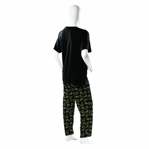 Pijama 2 Piezas Pantalón Y Camiseta Estampada Calavera Reflectiva Manga Larga Cuello Redondo HALLOWEEN - Imagen 3