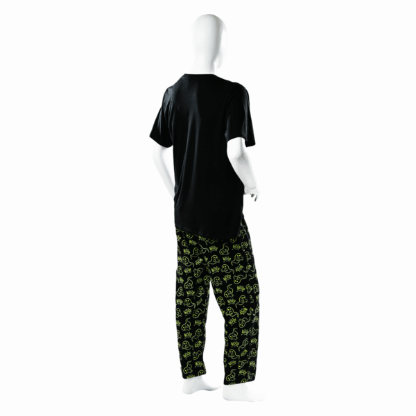 Pijama 2 Piezas Pantalón Y Camiseta Estampada Calavera Reflectiva Manga Larga Cuello Redondo HALLOWEEN - Imagen 4