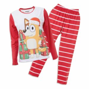 Pijama Navidad 2 Piezas Camiseta Manga Larga Estampada Bluy  Y Pantalón BLUEY