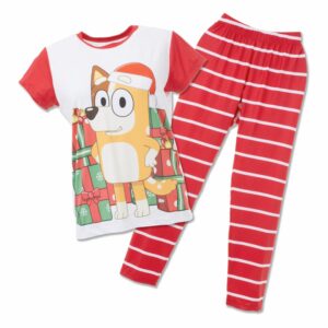 Pijama Navidad 2 Piezas Camiseta Manga Corta Estampada Bluy  Y Pantalón BLUEY