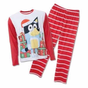 Pijama Navidad 2 Piezas Camiseta Manga Larga Estampada Bluy  Y Pantalón BLUEY