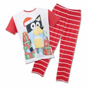 Pijama Navidad 2 Piezas Camiseta Manga Corta Estampada Bluy Y Pantalón BLUEY