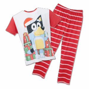 Pijama Navidad 2 Piezas Camiseta Manga Corta Estampada Bluy Y Pantalón BLUEY