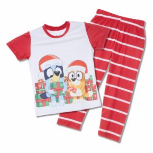 Pijama Navidad 2 Piezas Camiseta Manga Corta Estampada Bluy  Y Pantalón BLUEY