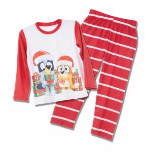 Pijama Navidad 2 Piezas Camiseta Manga Larga Estampada Bluy  Y Pantalón BLUEY