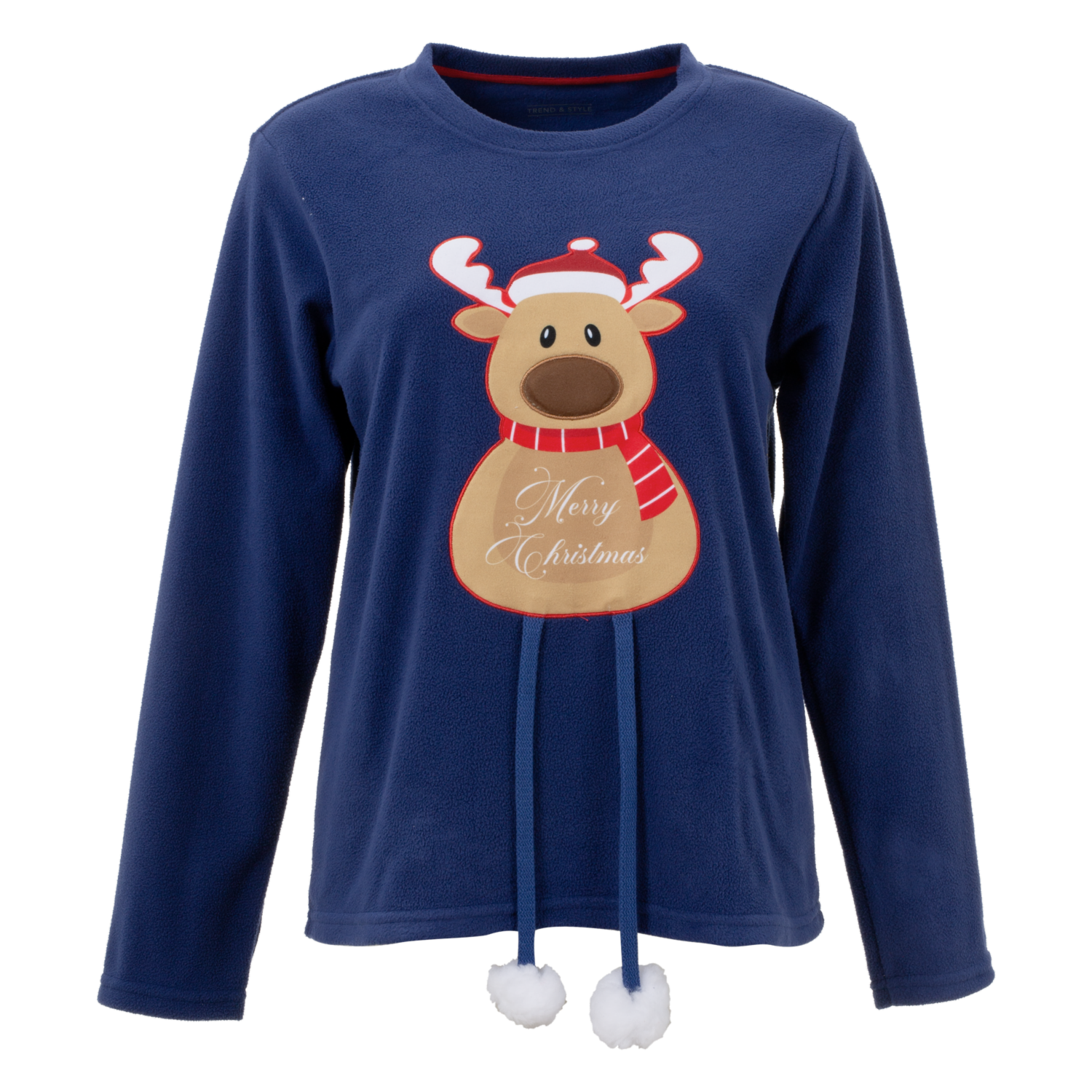 Pijama Polar Navidad 2 Piezas Camiseta Manga Larga Estampada Bluy Y Pantalón TREND & STYLE - Imagen 4