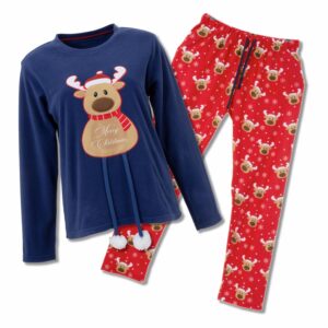 Pijama Navidad Polar 2 Piezas Camiseta Manga Larga Estampada Bluy Y Pantalón TREND & STYLE