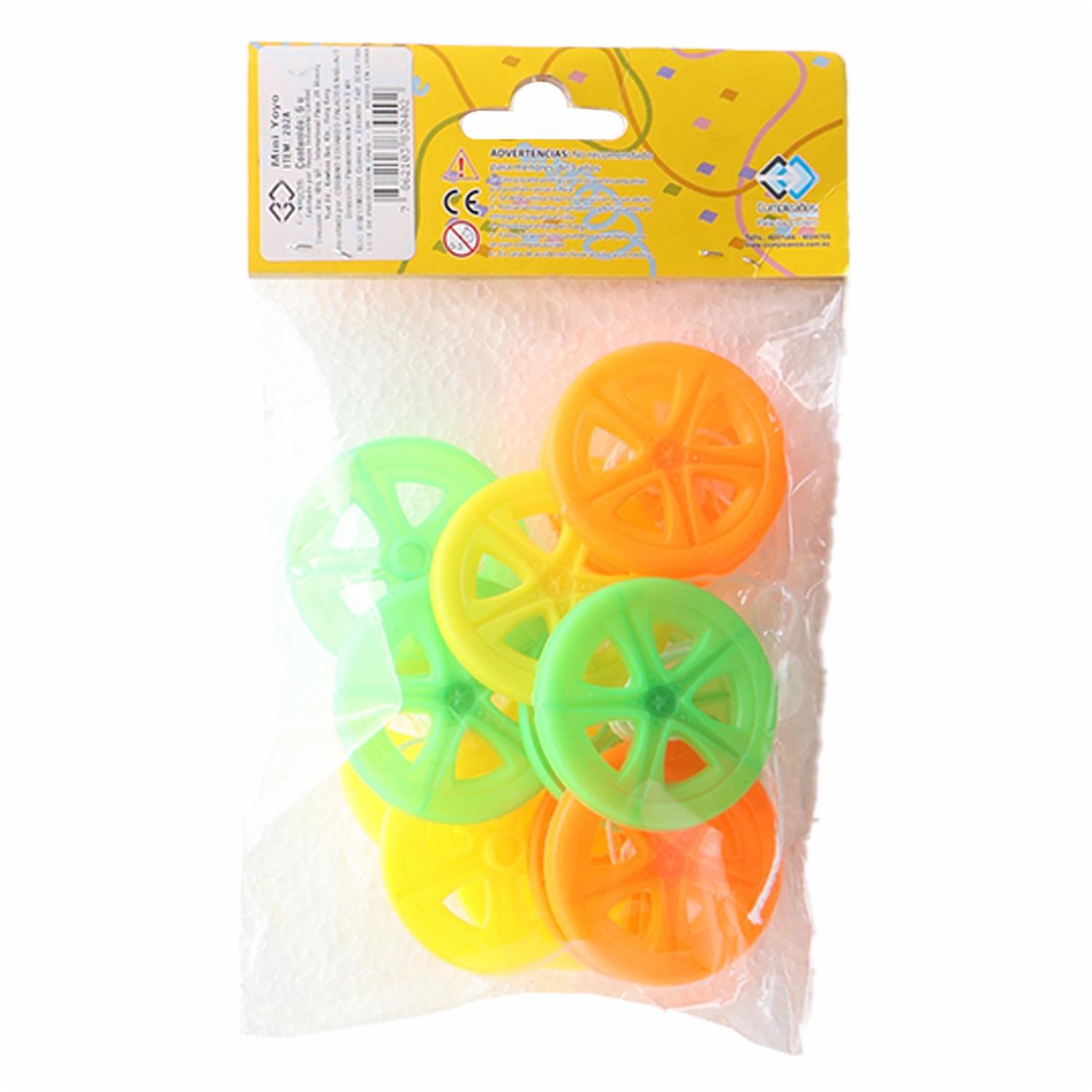 Mini Yoyo IMPORTADORA CUMPLEAÑOS X 6 Uds