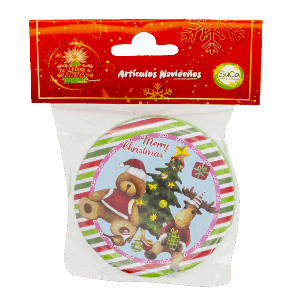 Caja Metálica Redonda Navideña SUCA Pequeña - Imagen 2