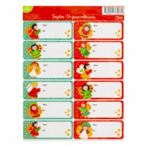 Tarjeta Adhesivas Navideñas De Para 12 U. OIMI 18 Cm x 23Cm