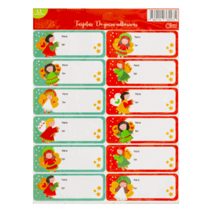 Tarjeta Adhesivas Navideñas De Para 12 U. OIMI 18 Cm x 23Cm