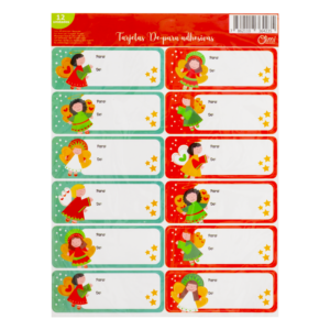 Tarjeta Adhesivas Navideñas De Para 12 U. OIMI 18 Cm x 23Cm
