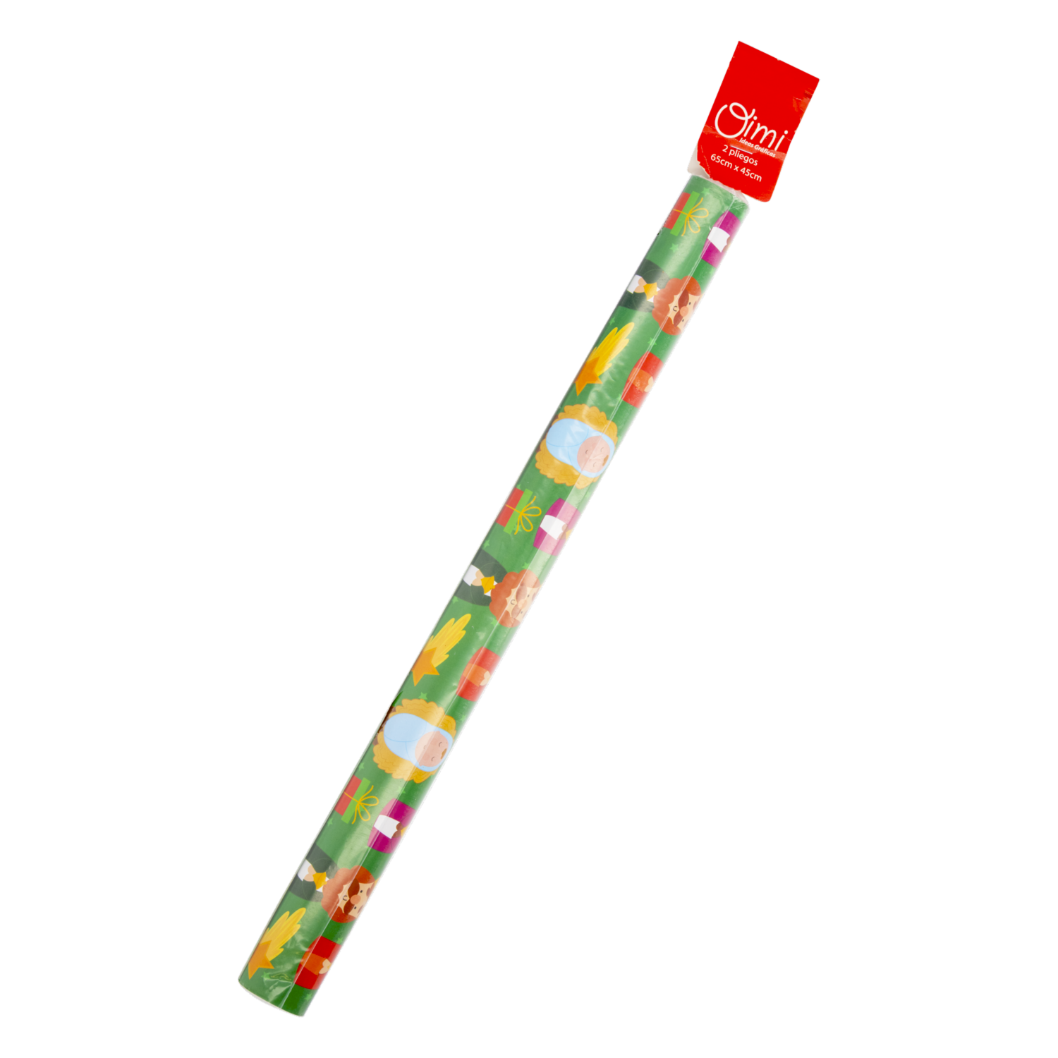 Papel Para Regalo Navideño Diseño Reyes Magos 65 X 45 Cm OIMI 2 Pliegos - Imagen 2