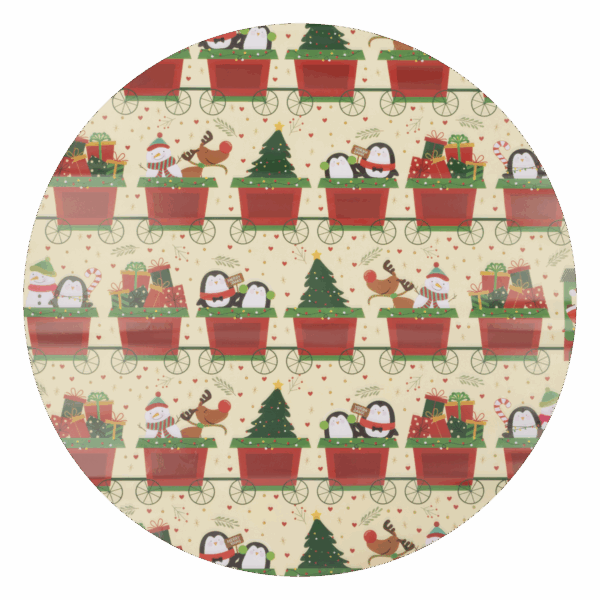 Papel De Regalo Navideño Tren De Navidad OIMI 50 X 70 Cm X 2 Uds - Imagen 4