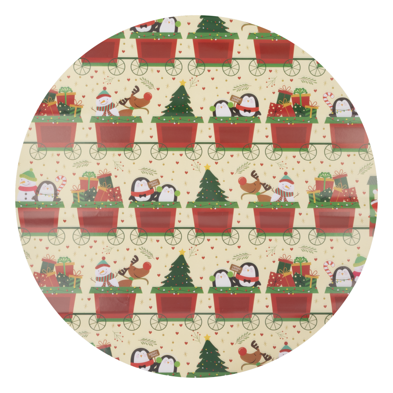 Papel De Regalo Navideño Tren De Navidad OIMI 50 X 70 Cm X 2 Uds - Imagen 2