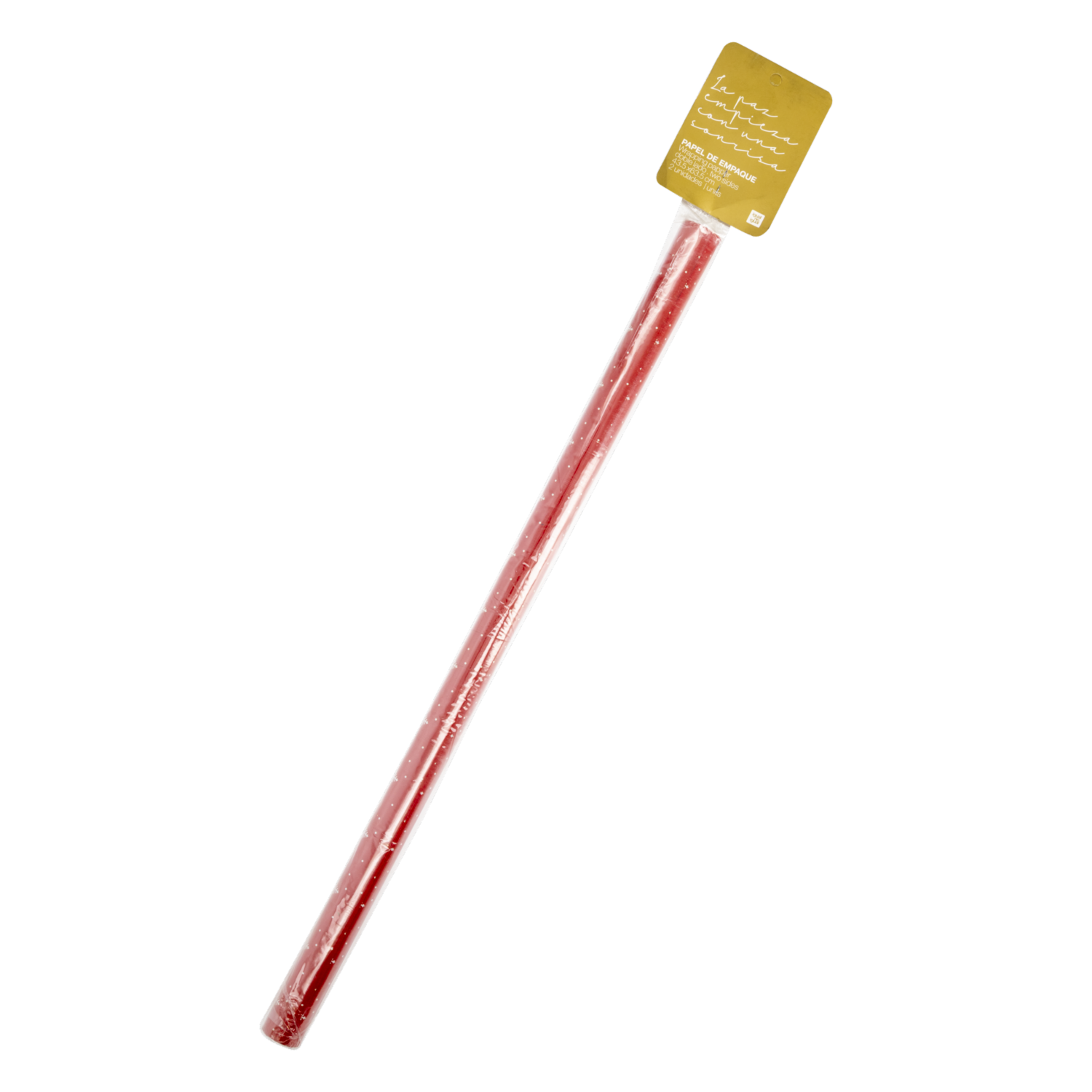 Papel Para Regalo Navideño Rojo 43,5 X 63,5 Cm IGUALNOIGUAL 2 Pliegos - Imagen 2