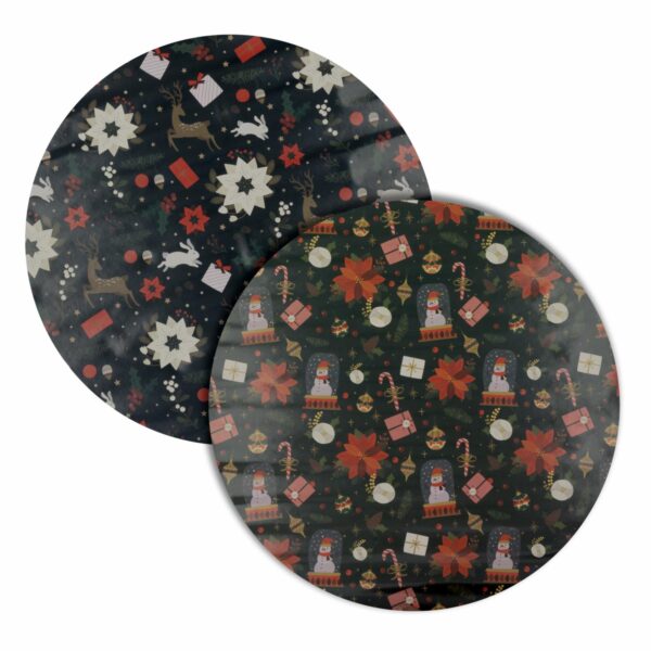 Papel De Regalo Navideño Doble Lado Negro IGUALNOIGUAL 43,5 X 63,5 X 2 Uds - Imagen 3