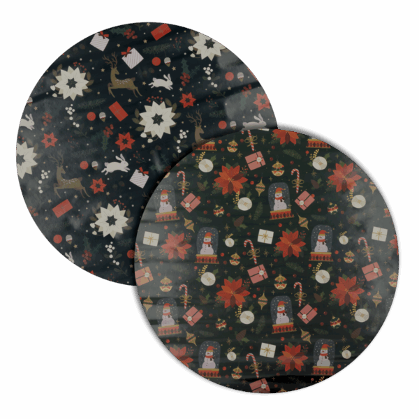 Papel De Regalo Navideño Doble Lado Negro IGUALNOIGUAL 43,5 X 63,5 X 2 Uds - Imagen 4