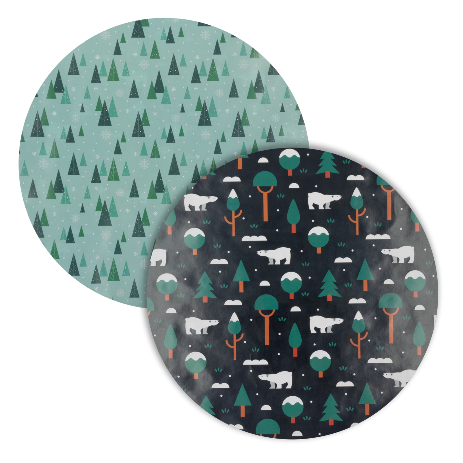 Papel De Regalo Navideño Doble Lado Turquesa Y Negro IGUALNOIGUAL 43,5 X 63,5 X 2 Uds - Imagen 4