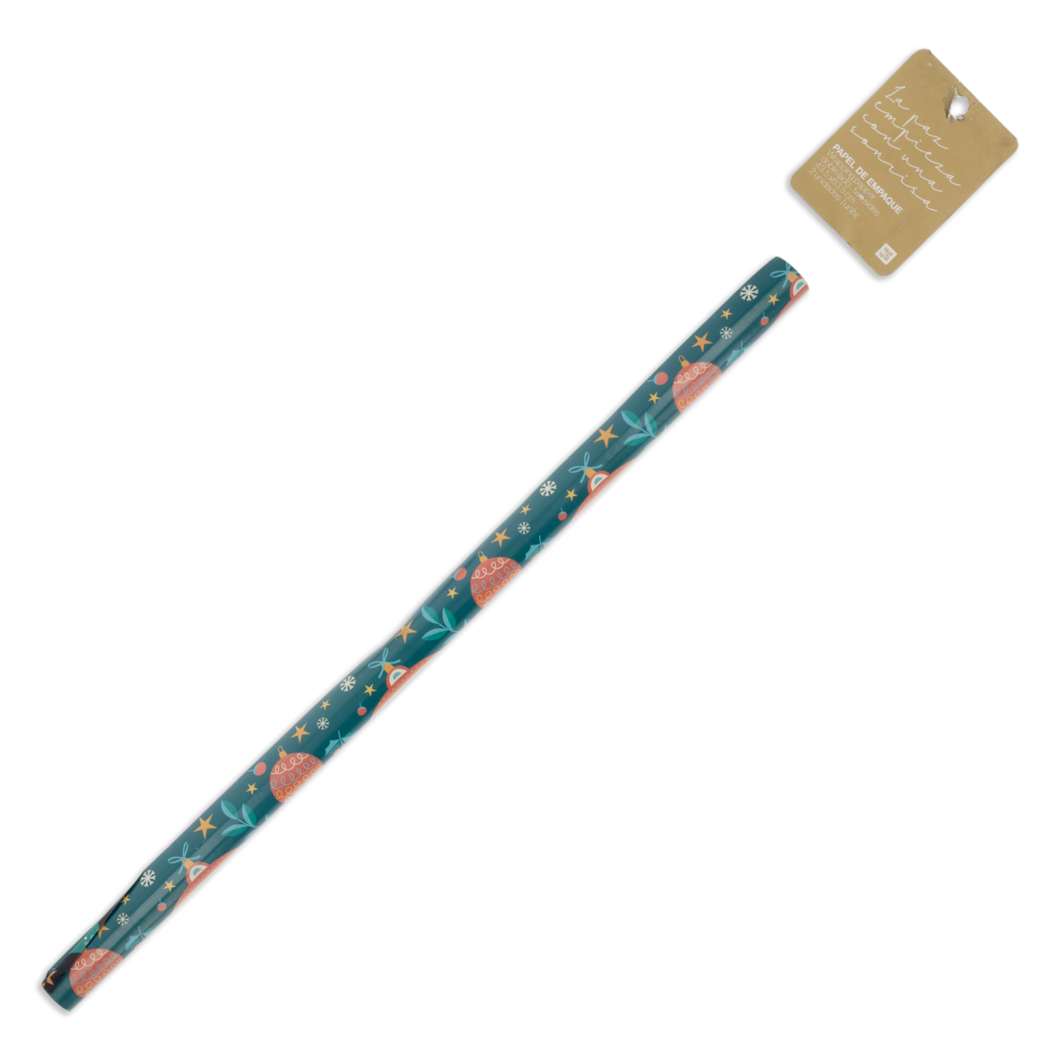 Papel De Regalo Navideño Doble Lado Negro Y Rojo IGUALNOIGUAL 43,5 X 63,5 X 2 Uds - Imagen 2