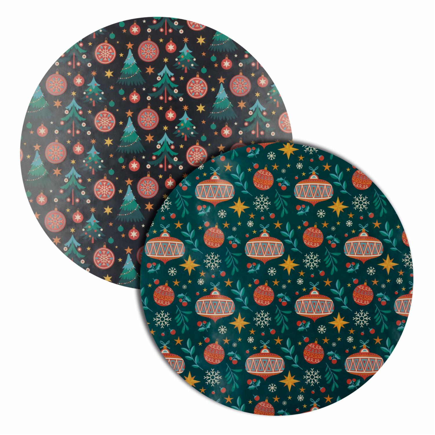 Papel De Regalo Navideño Doble Lado Negro Y Rojo IGUALNOIGUAL 43,5 X 63,5 X 2 Uds - Imagen 3