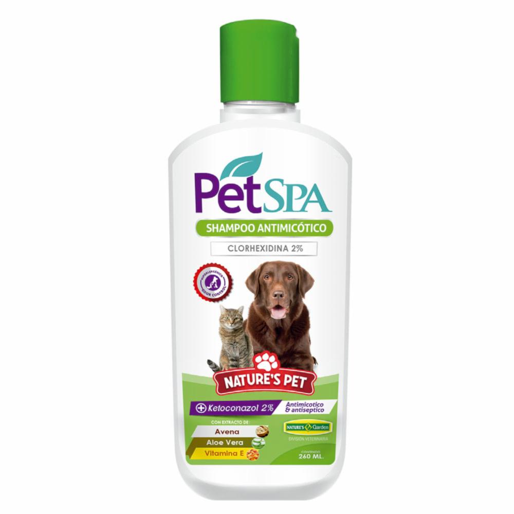 Shampoo Para Mascota Antimicótico 2% Pet Spa NATURE'S PET 260 ML - Imagen 2