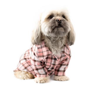Camisa Para Mascota Leñadora Hembra Rosa NENUU Talla Extra Extra Grande