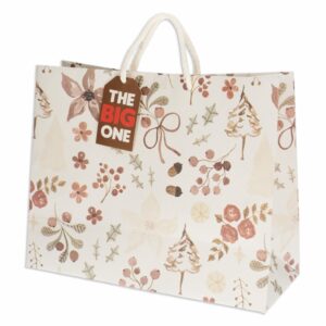 Funda De Regalo Navideño Merry Flowers RECOPAPEL Mediana