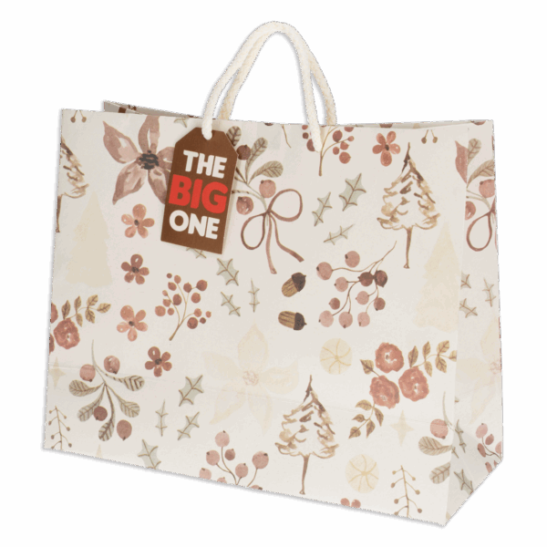 Funda De Regalo Navideño Merry Flowers RECOPAPEL Mediana - Imagen 2