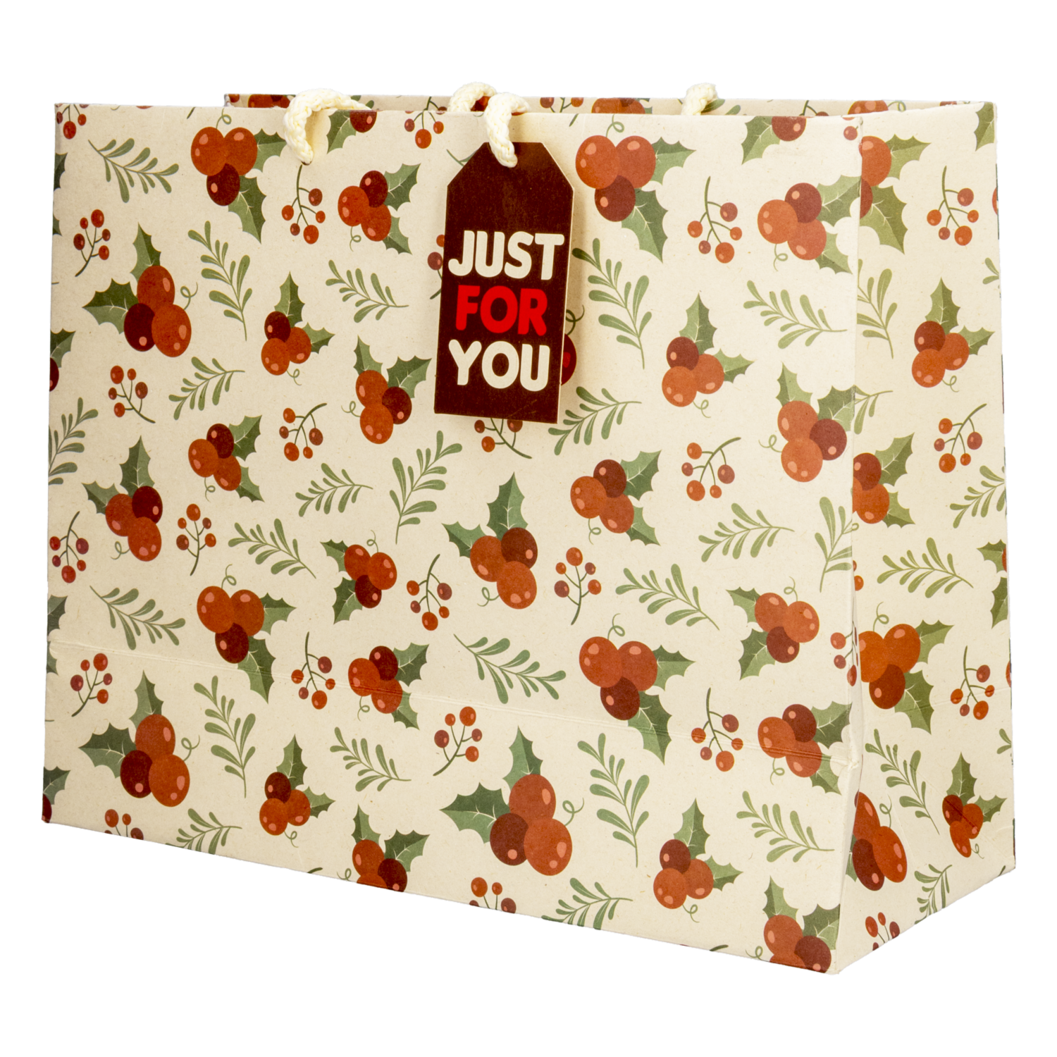 Funda De Regalo Navideña Merry Red RECOPAPEL Mediano - Imagen 2