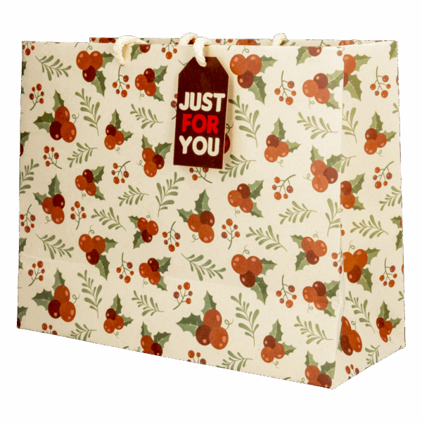Funda De Regalo Navideña Merry Red RECOPAPEL Mediano - Imagen 2