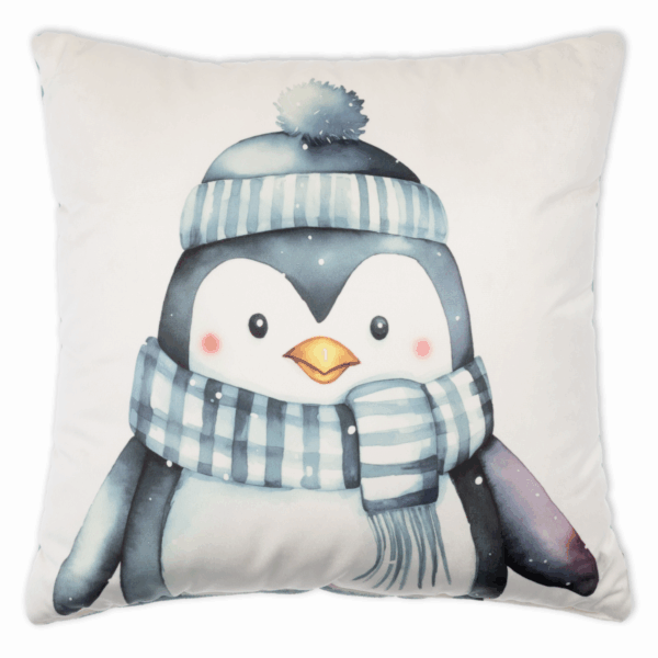 Cojín Navideño Vintage Pingüino KIKEMAR 45X45 Cm - Imagen 2