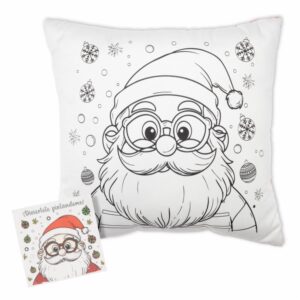 Cojín Navideño Colorear Santa Claus KIKEMAR 45X45 Cm