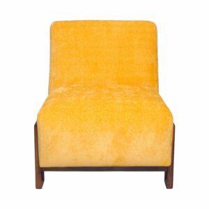 Butaca Chelsea Nogal Mostaza VITEFAMA Textil Y Madera